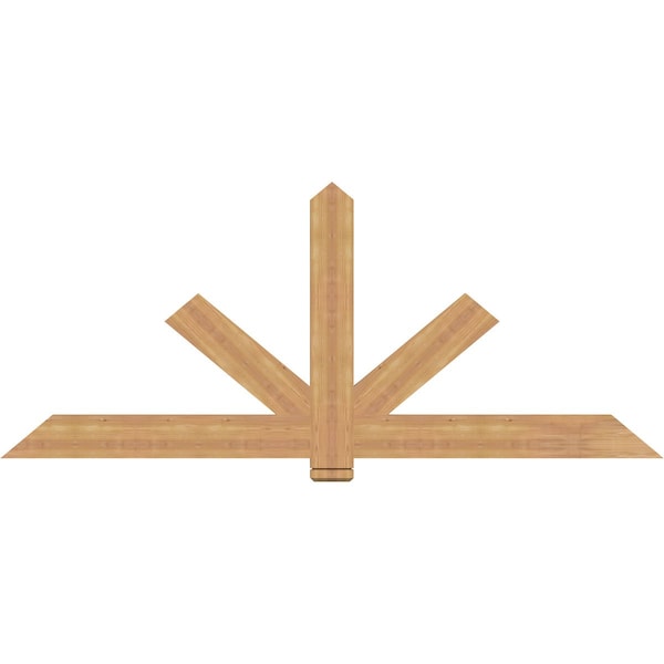 Ekena Millwork Kennewick Timber Gable Bracket, Western Red Cedar, 84"W x 35"H x 1 1/2"D x 5 1/2"F, 10/12 Pitch GBW084X35X0206KEN00SWR - main